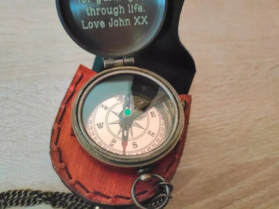 Custom Engraved Working Compass Personalized COMPASS HANDMADE COMPASSS