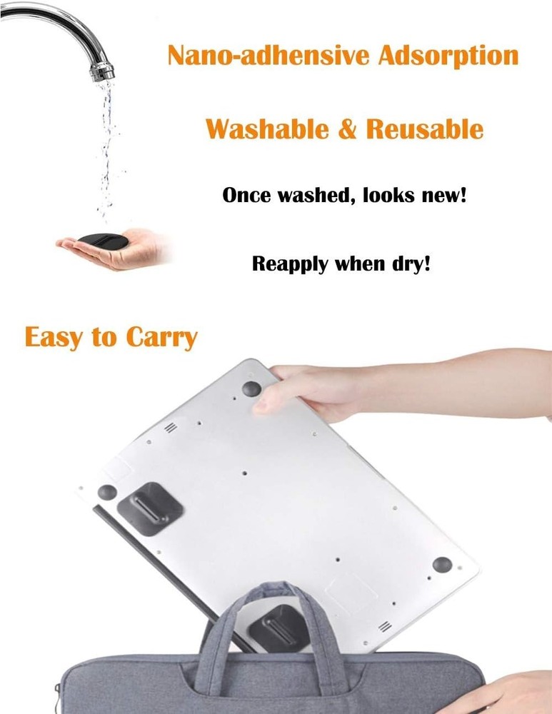 Invisible Mini Laptop Stand - Foldable Ergonomic Riser for Desk Use, 2PCS