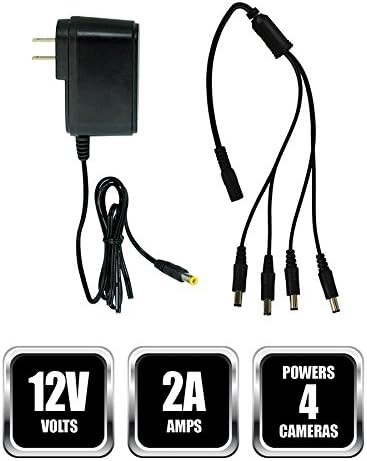 Night Owl Security Camera Adapter with 4-Way Splitter