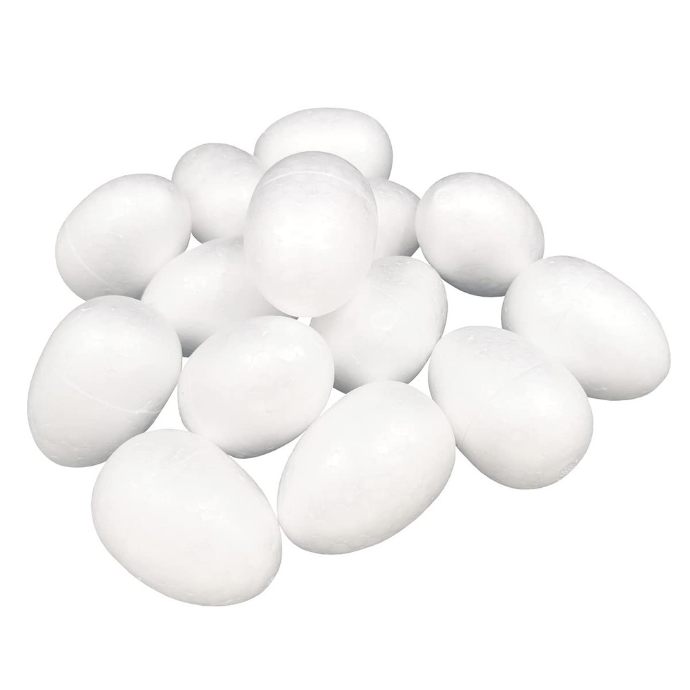 FFchuanhe 2.75 Inch 32 Pack Craft Foam Eggs, Polystyrene Foam Eggs, Easter, C...