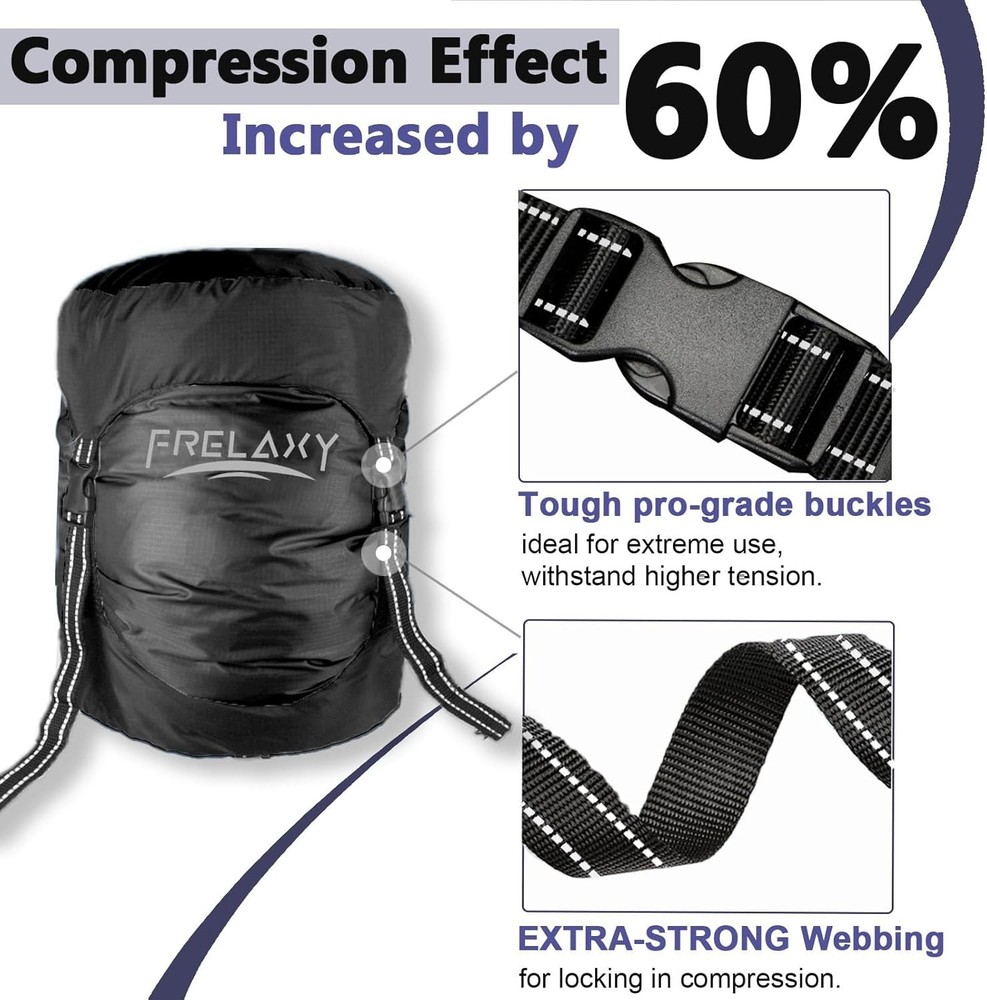 Water-Resistant & Ultralight Sleeping Bag Stuff Sack - Space Saving Gear