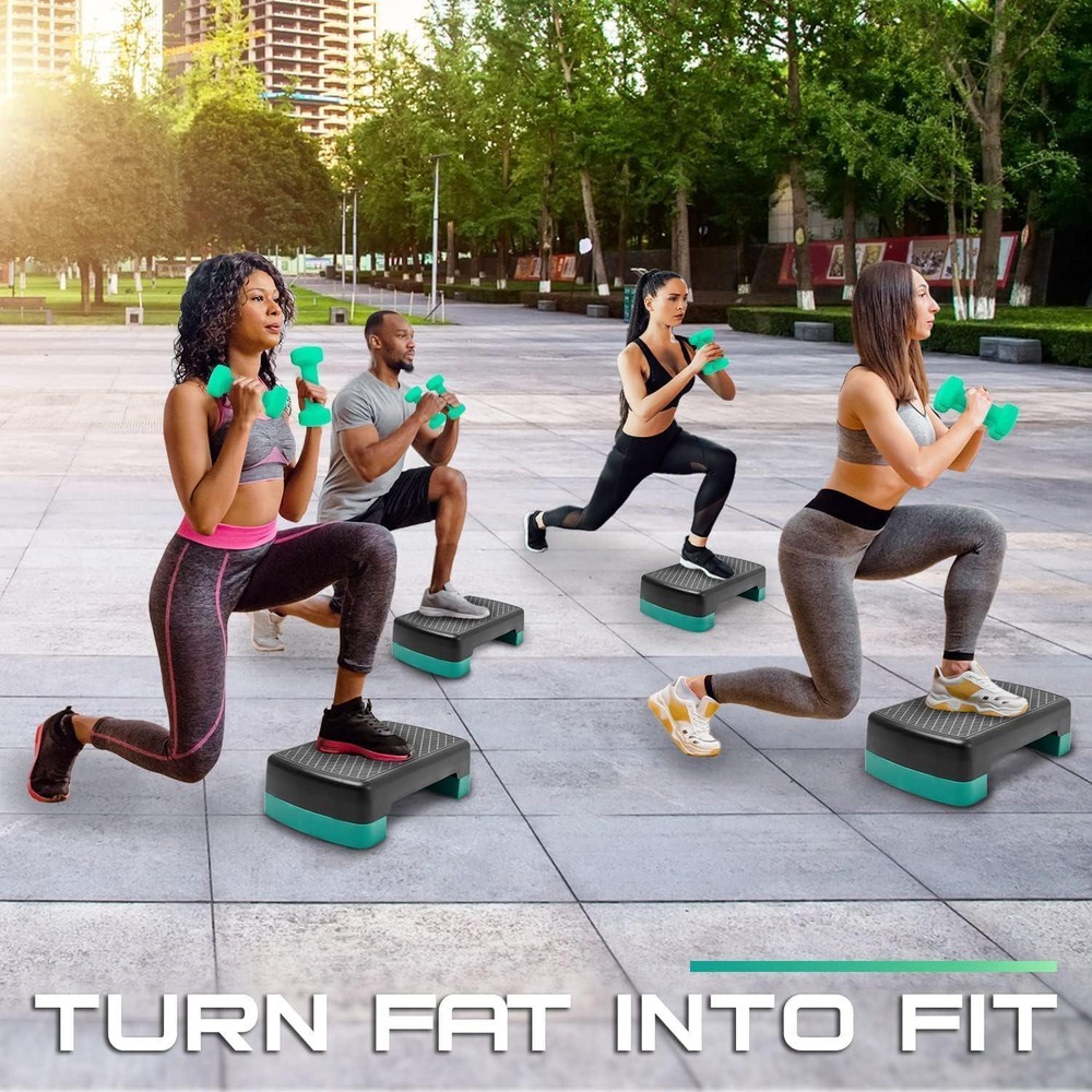 Yes4All 18.9 Aerobic Exercise Step Platform With 2 Risers, Adjustable Height 3