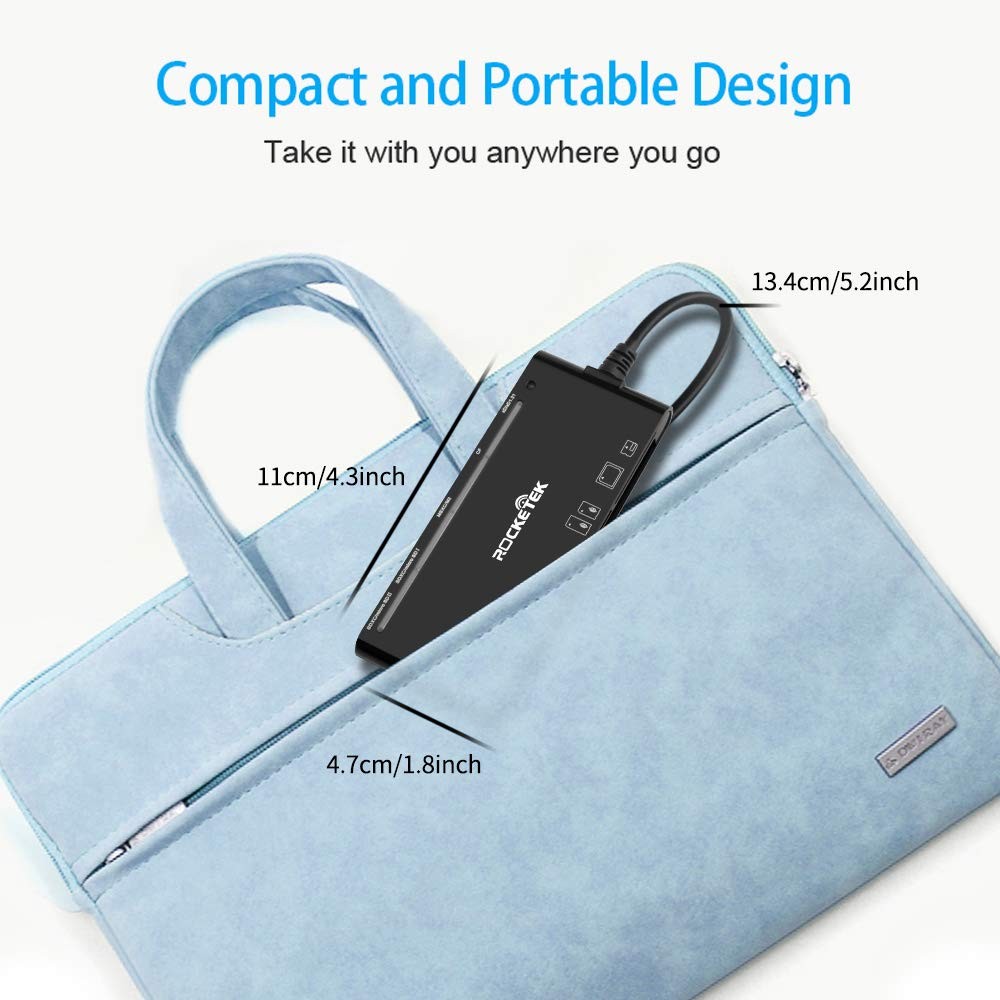 USB3.0 Multi-Card Reader, SD/TF/CF/Micro SD/XD/MS 7 in 1 Fast USB A, ST-A-CR7