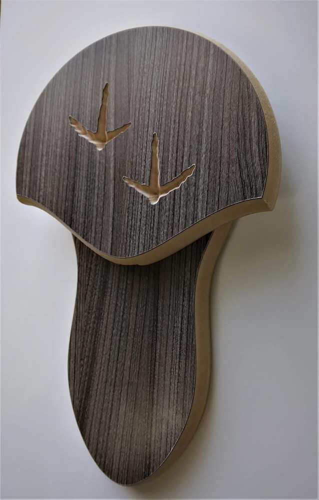 Rustic Grey Carved Turkey Mounting Kit with Beard Plate 02
