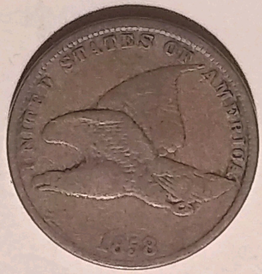 1858  Flying Eagle  First Small Copper Cent  Short Lived   Pre Civil War   (# A)