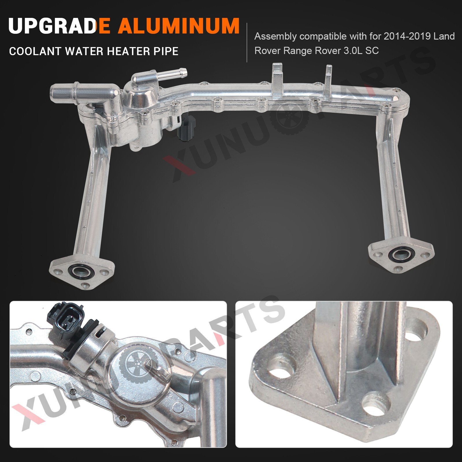 Upgraded Rear Coolant Crossover Heater Pipe for 2014-2019 Jaguar Land Rover 3.0L