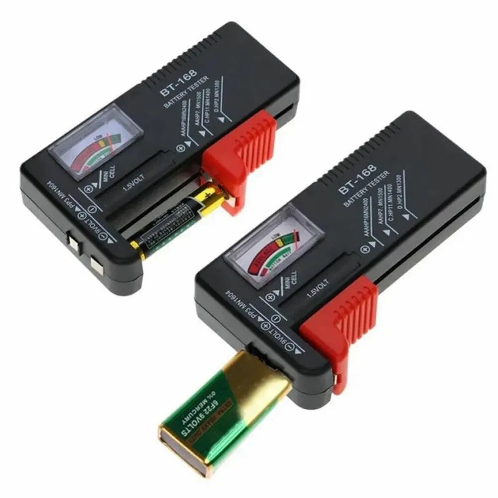 AA/AAA/C/D/9V/1.5V Button Cell Battery-Volt Tester Checker For BT-168- Universal
