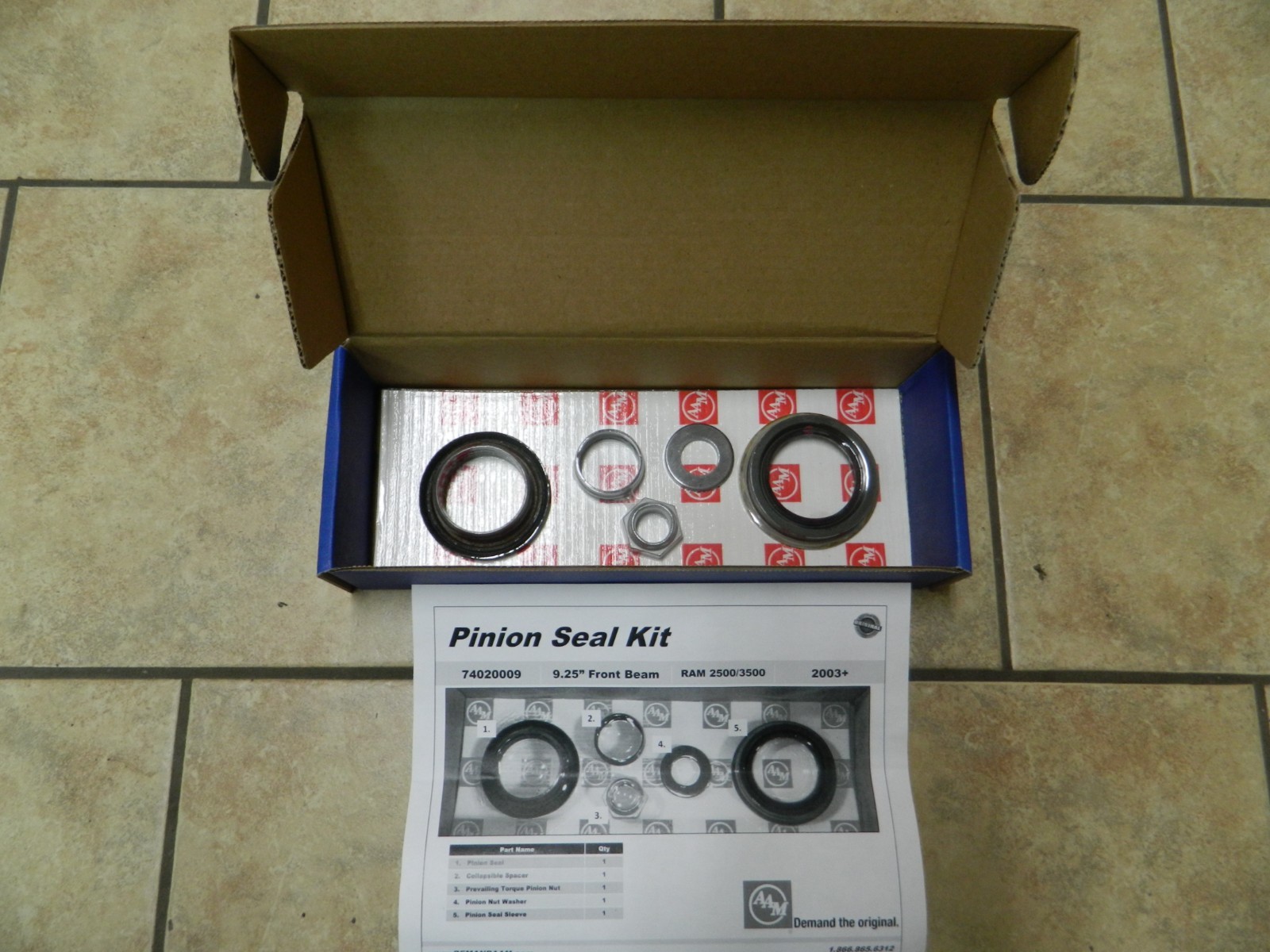 2003-2017 Dodge Ram 2500 3500 4X4 Front Axle Pinion Seal Kit 9.25 AAM OEM