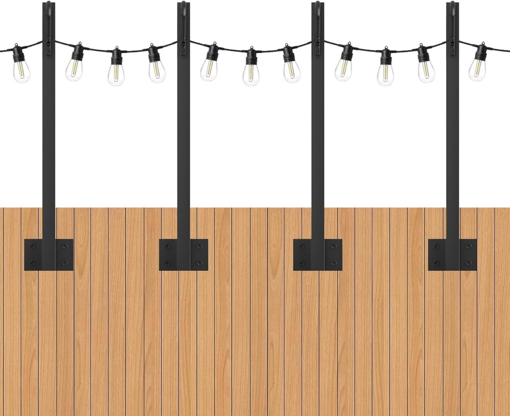 4 Pack Suspension Outdoor String Light Poles for outside String Lights Hanging