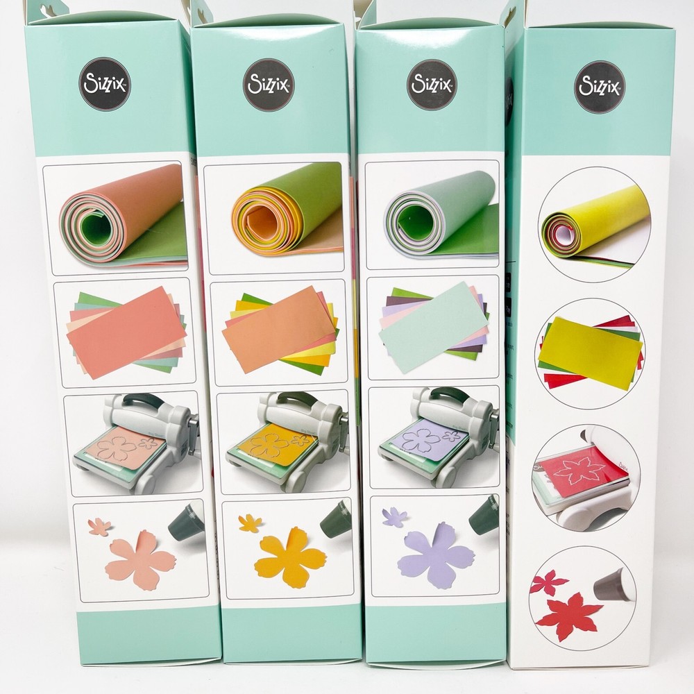 Sizzix Surfacez Sculpting Foam Bundle 4 Pack Festive Spring Summer