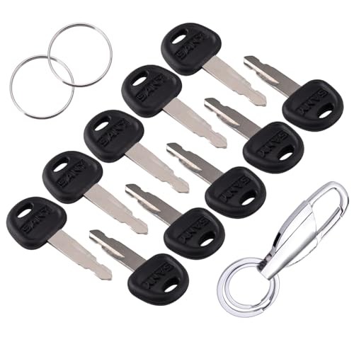 60022654 Key Sany Ignition Keys Replacement with Keychain for SANY 10