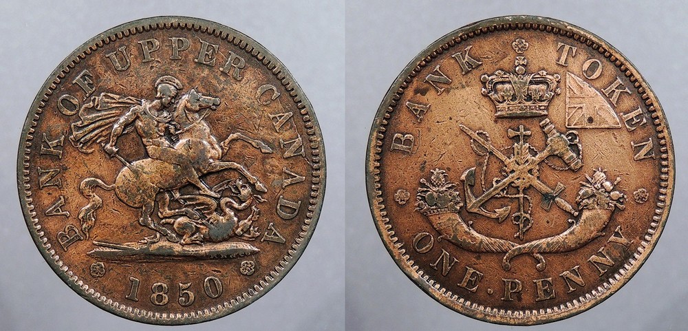 CANADA Upper Canada 1850 Penny Token #WC105236