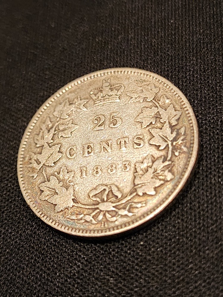 1883H Canada 25 Cents Silver Coin