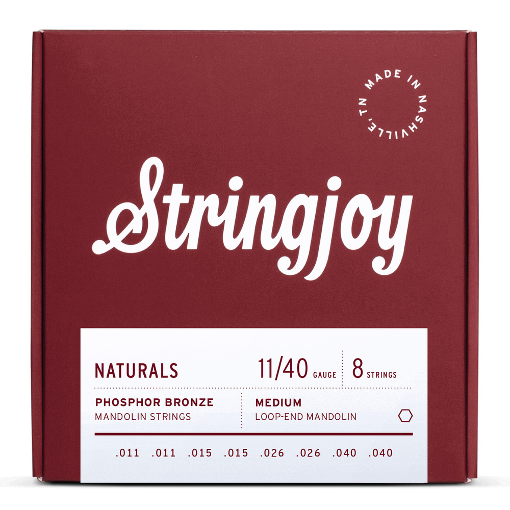 Stringjoy Mandolin Naturals Medium 11-40 Phosphor Bronze