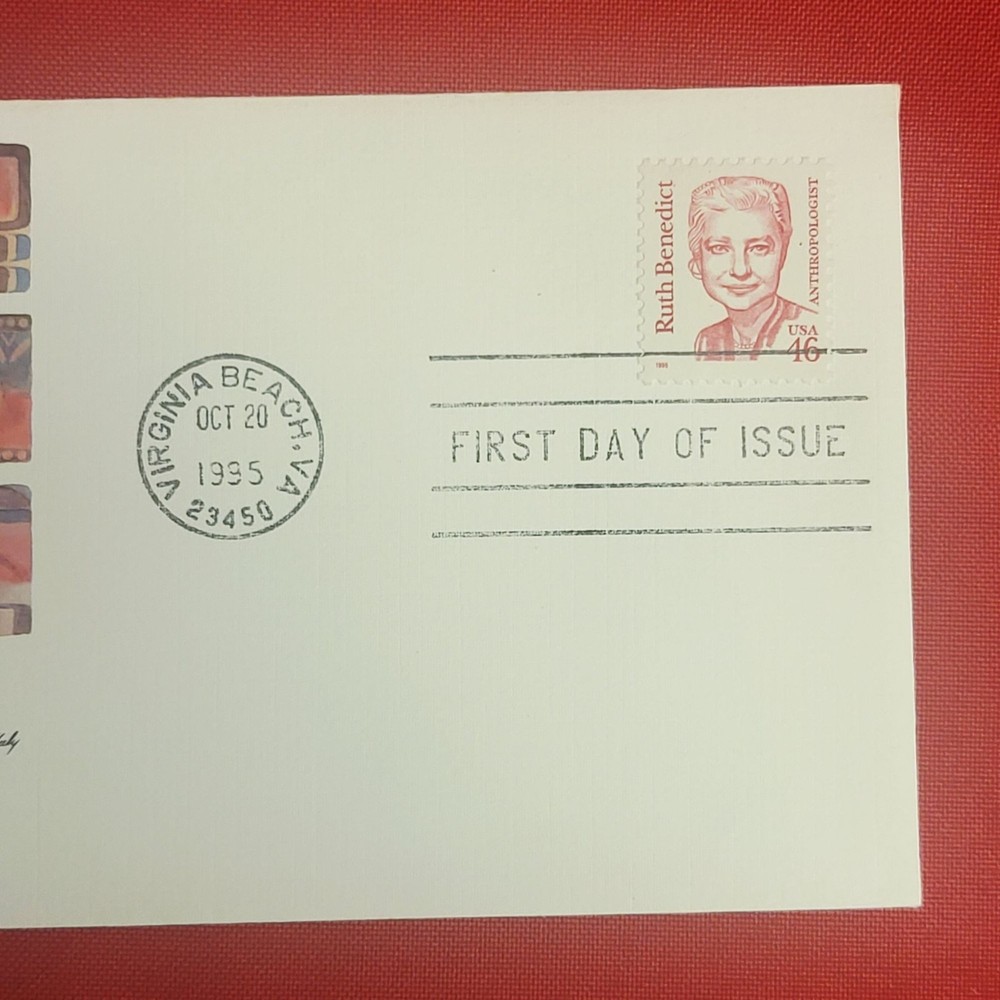 First Day of Issue Ruth Benedict Stamp Cache Envelope