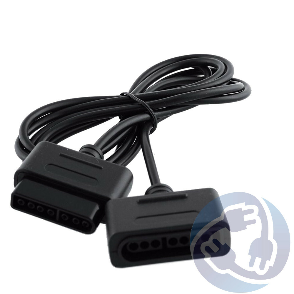 Lot 2x Controller Extension Cable for Original Super Nintendo SNES Game Pad 6 ft