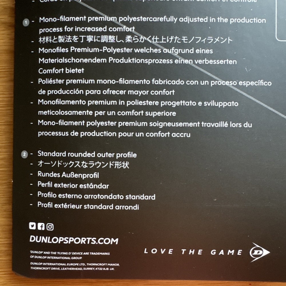 Dunlop Explosive Tour 17g Tennis String Set