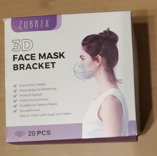 3D Mask Bracket For Comfortable Breathing Nose Lips Lipstick Protector 20 Pack