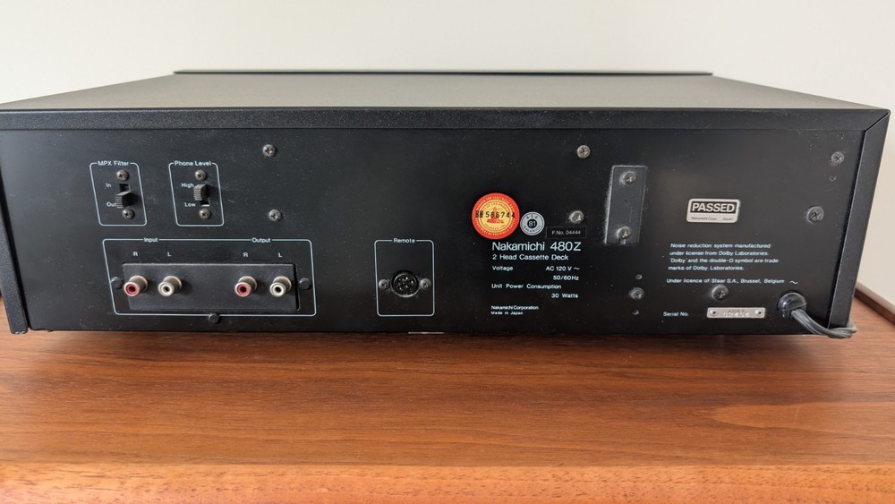 Nakamichi 480z 2 Head Cassette Deck *NOT WORKING* Powers On