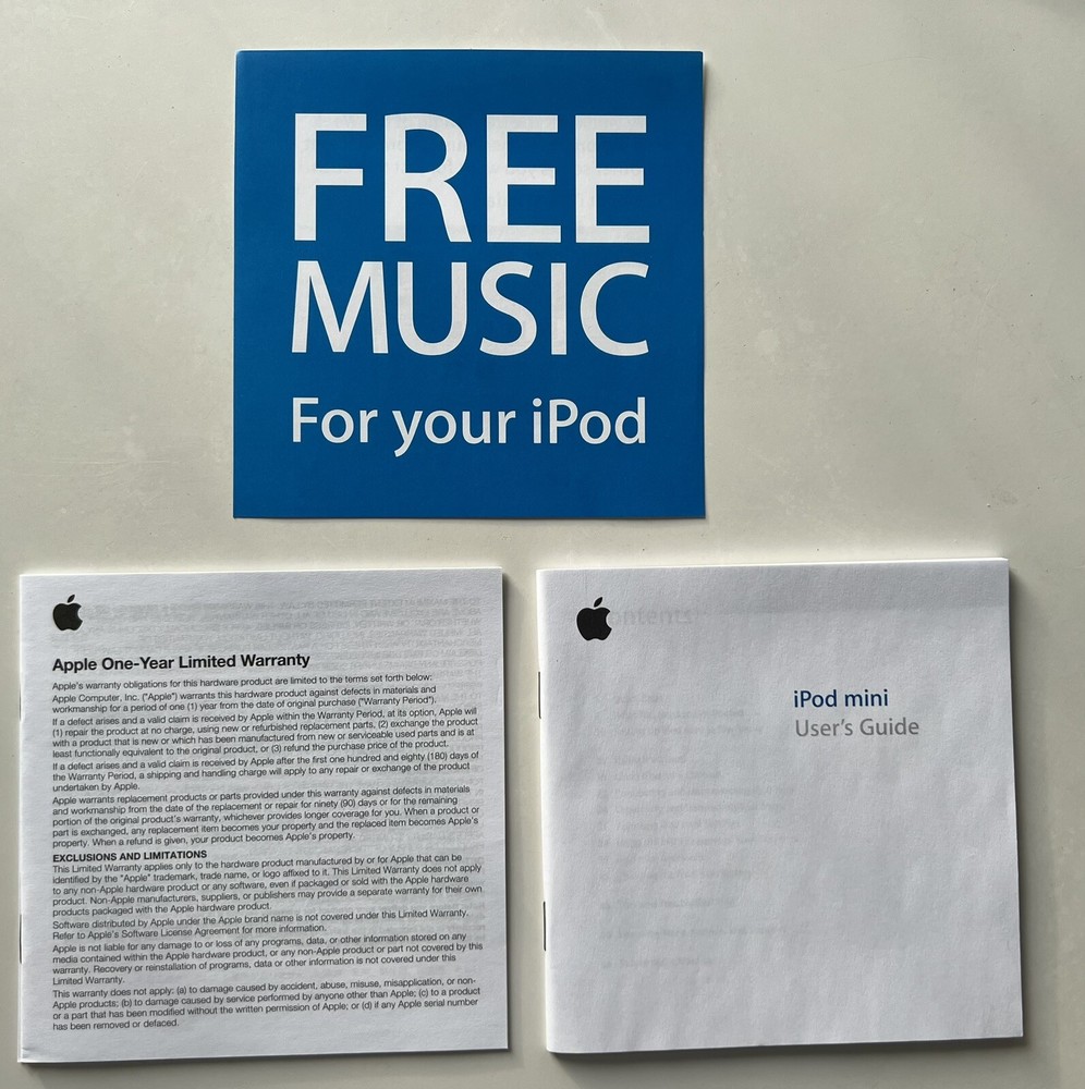 Ipod Mini User’s Guide 2003