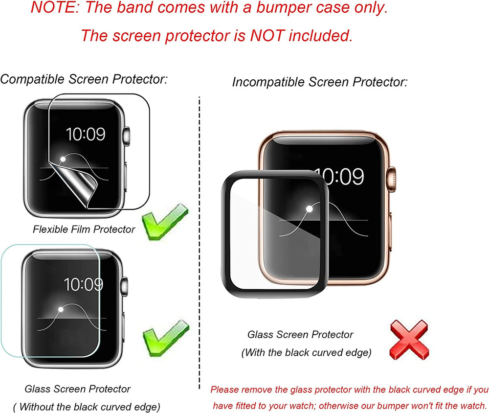 Bling Case Compatible with Apple Watch 40Mm, Full Cover Bumper Screen Protector
