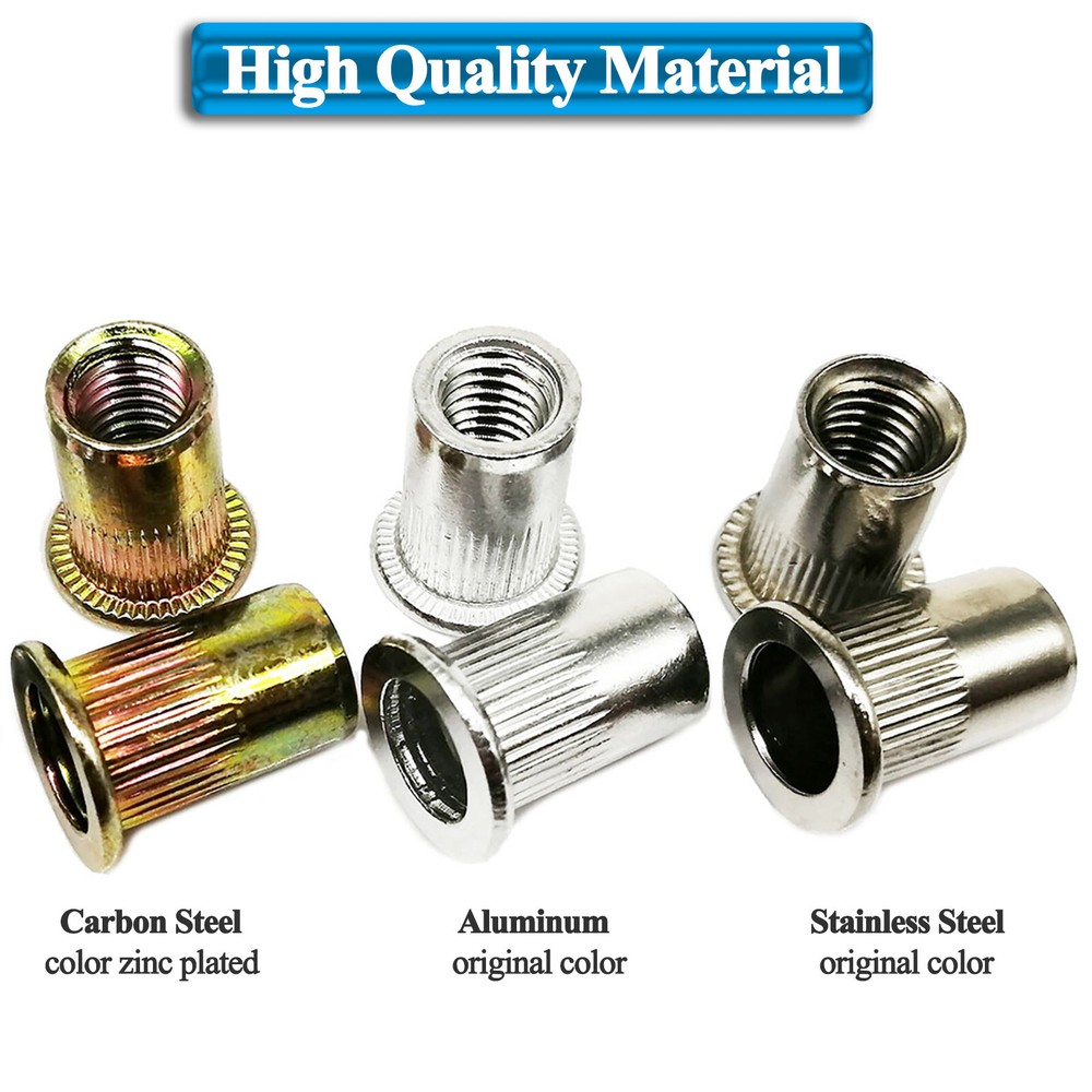 1510PC Rivet Nut Gun Kit Rivnut Setting Tools Nut Setter Tool Hand Blind Riveter