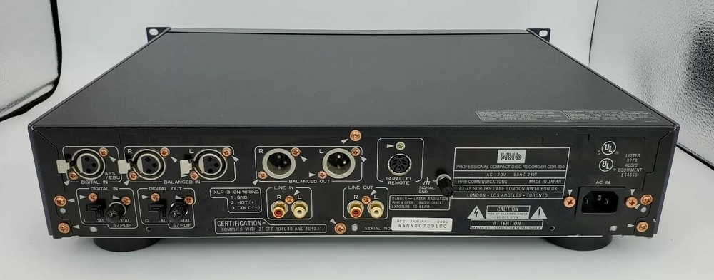 HHB CDR-850 Professional Compact Disc Recorder Player CD