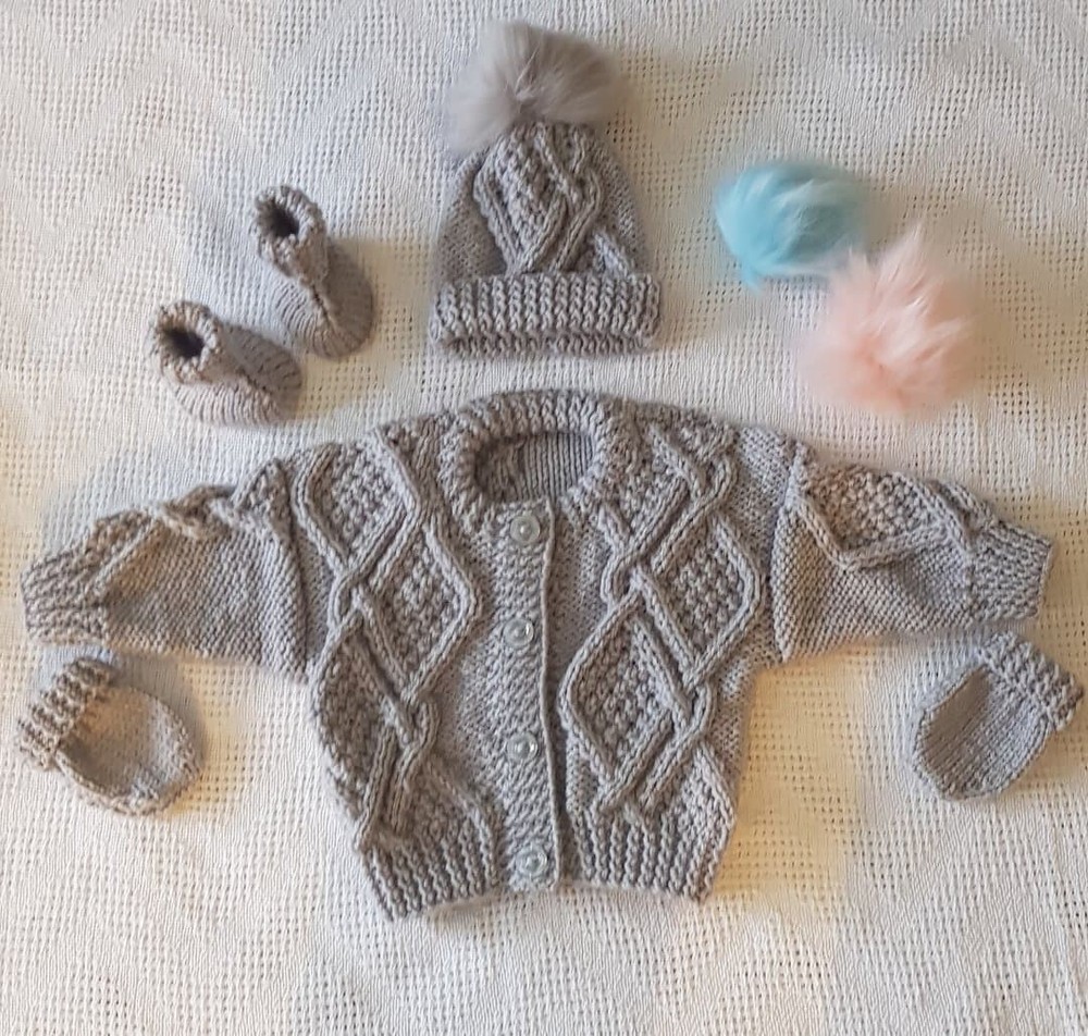 Baby Aran Knitting Pattern - Designer - PJ's Pattern
