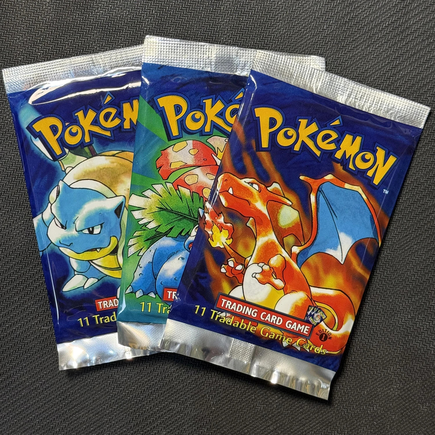 PTCG 11pcs 1st Edition Booster Pack Set – Charizard Trading Cards Gift for Boys