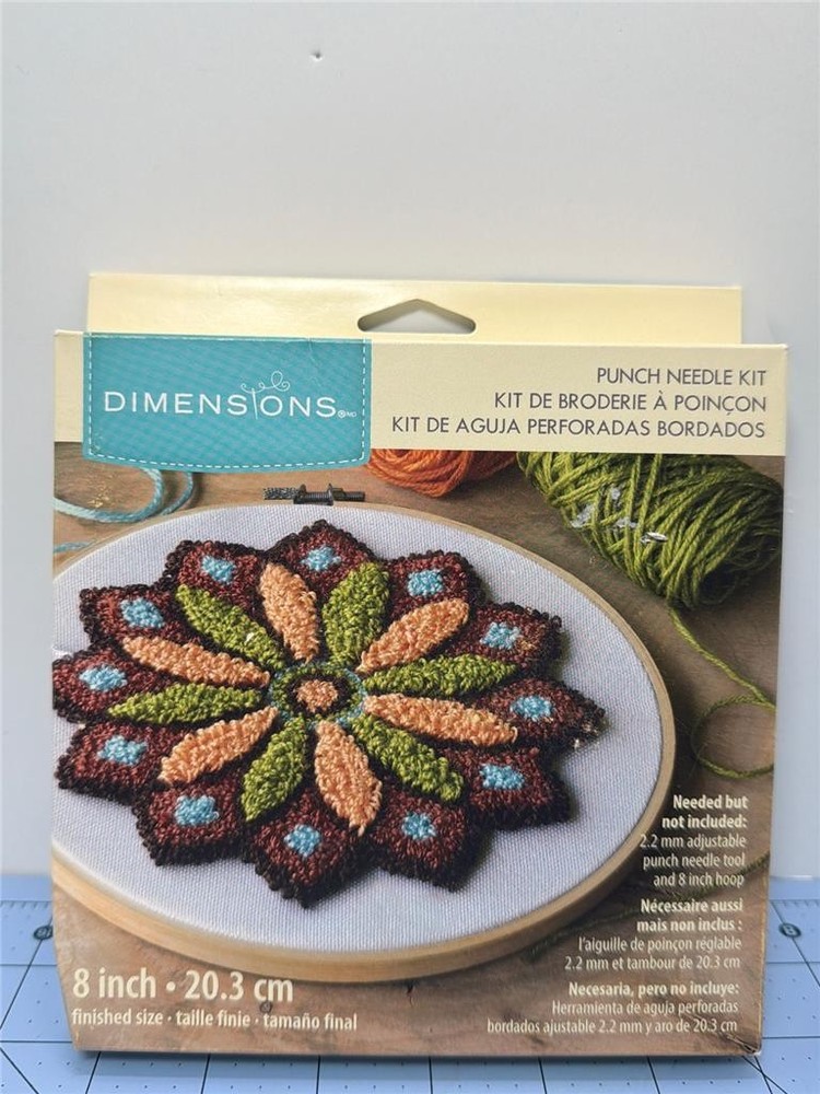 DIMENSIONS Punch Needle Embroidery Kit - MANDALA -  8" Round
