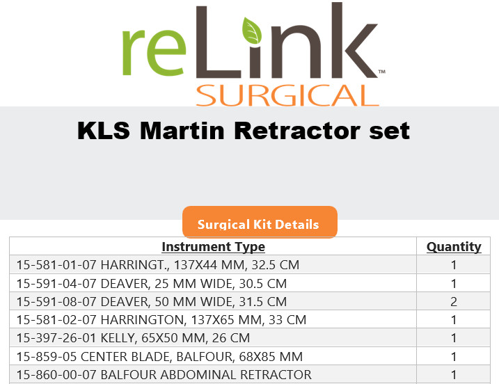KLS Martin Retractor Set