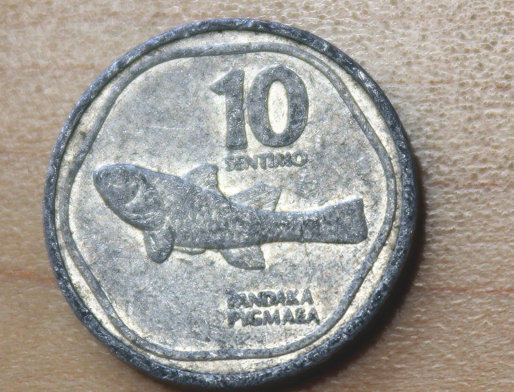 1985 Philippines 10 Sentimo Goby Fish
