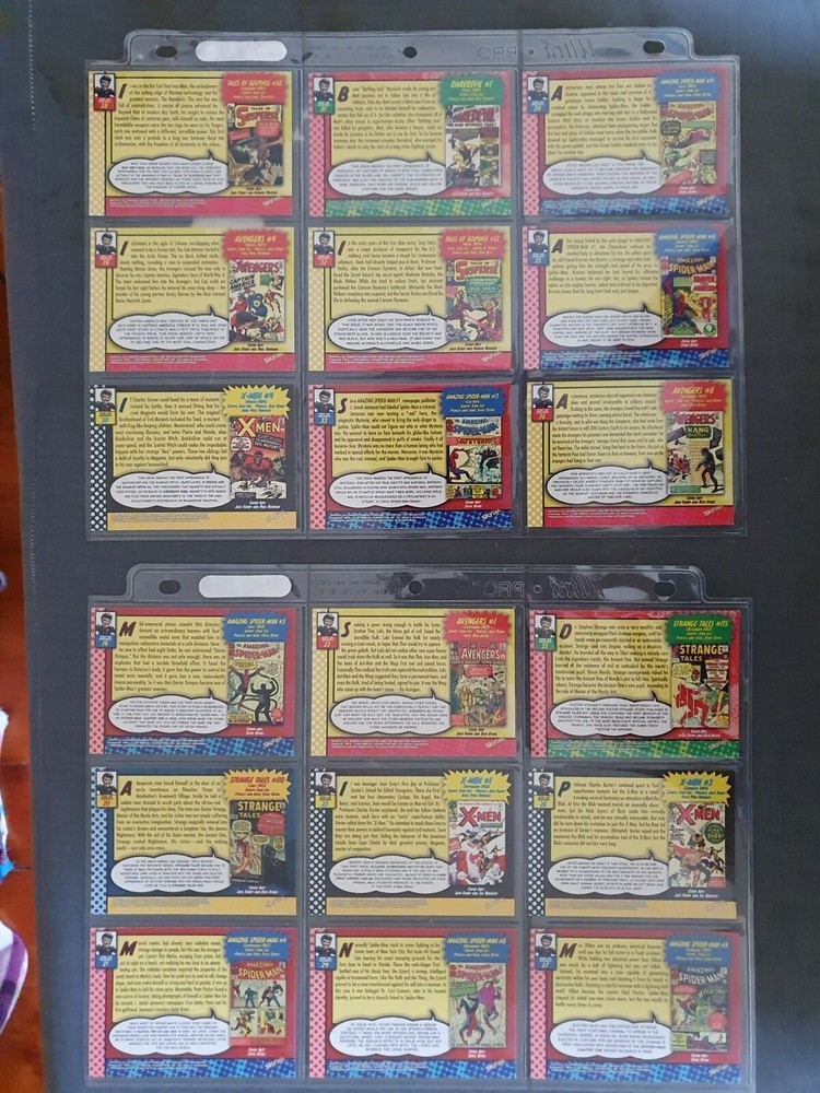 Marvel Silver Age Trading Cards Full Set of 100 Cards Skybox 1998