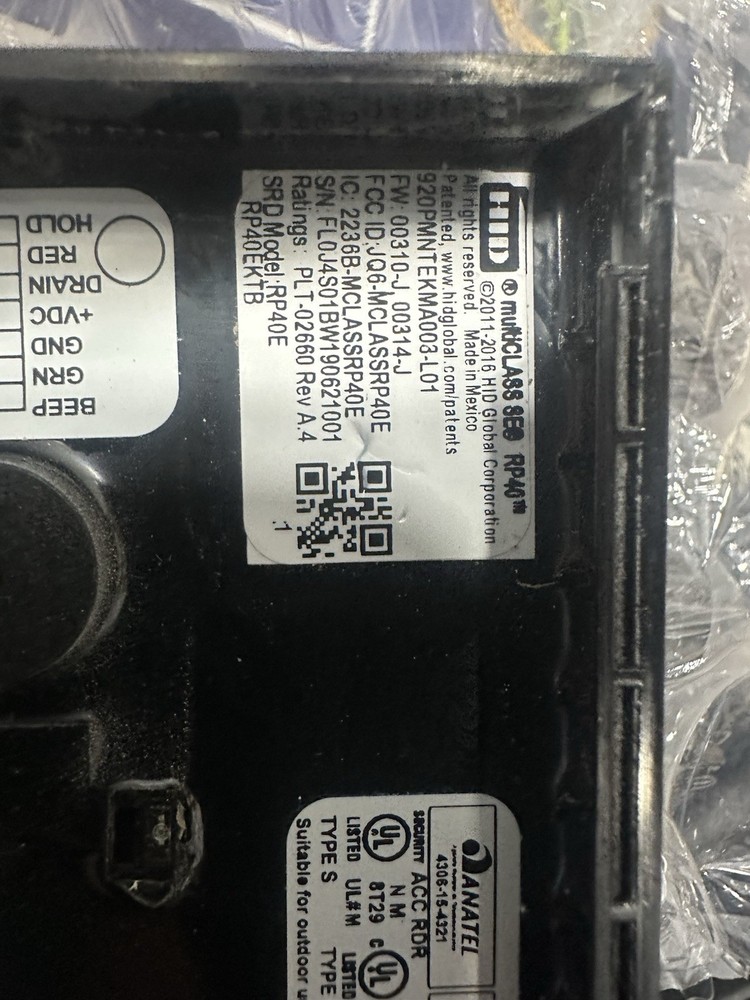 Lenel RP40 HID Card Reader With BTSmart Module For Bluetooth Mobile Credentials