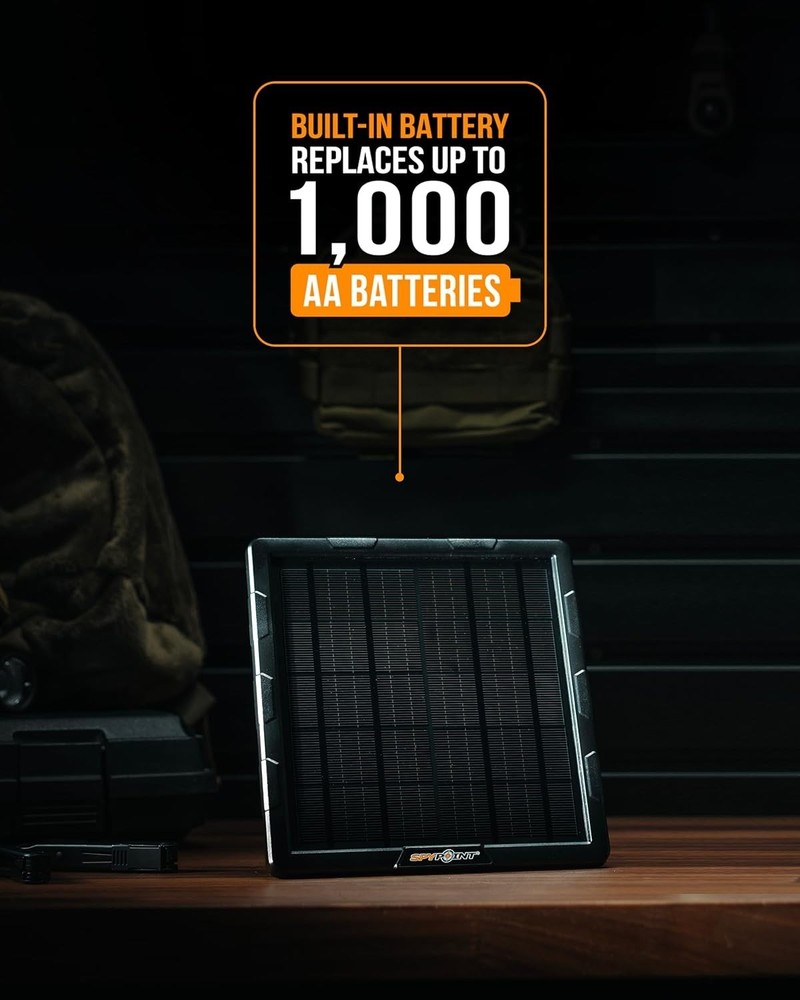 Trail Camera Solar Panel with Internal Lithium Battery and Compact Design