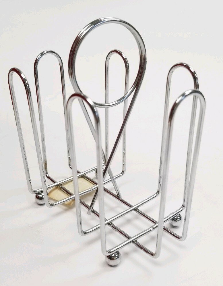 Chrome Wire Metal Sugar Sweetener Packet Holder Dispenser, New
