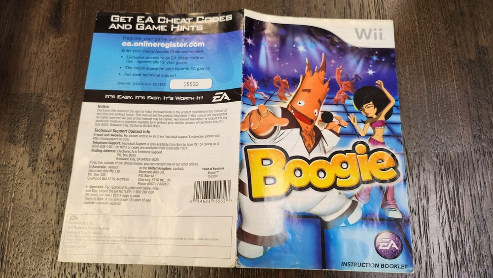 Boogie - Nintendo Wii Authentic Manual Only