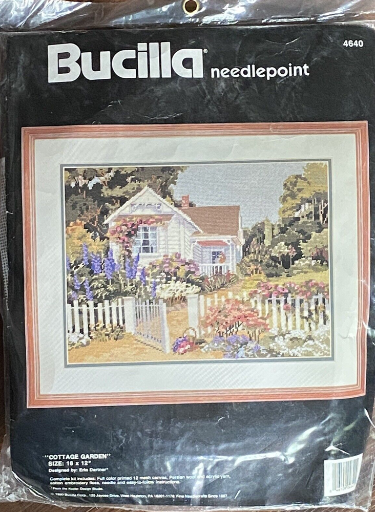 Bucilla Needlepoint Kit #4640 'Cottage Garden'