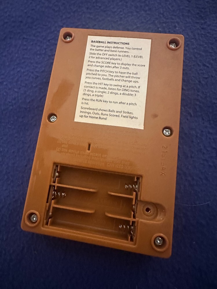 mattel handheld baseball game tested works