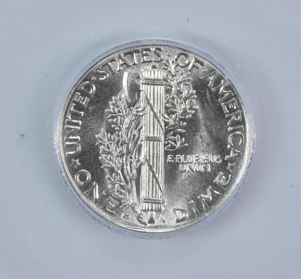 1943-S Mercury Dime MS65 FB ICG