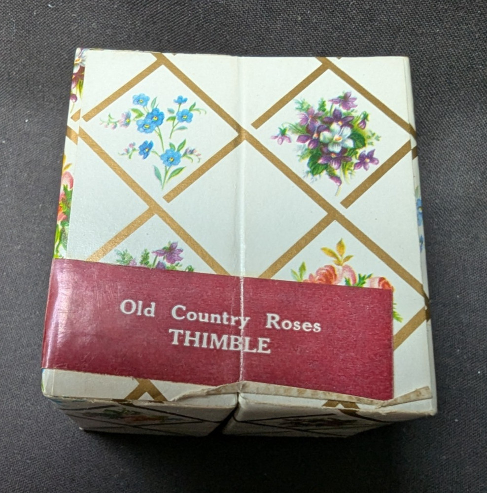 3 Royal Albert Rose Thimbles - Original Boxes