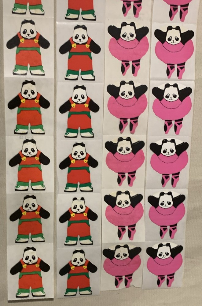 whimsical wares panda bear stickers