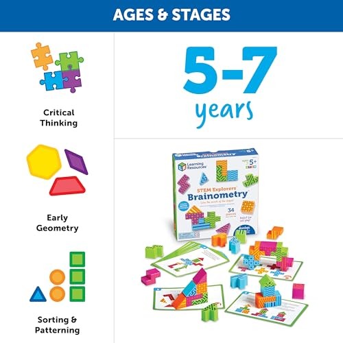 STEM Explorers Brainometry - 3d Puzzle, Brain Games, Brainteaser, Single