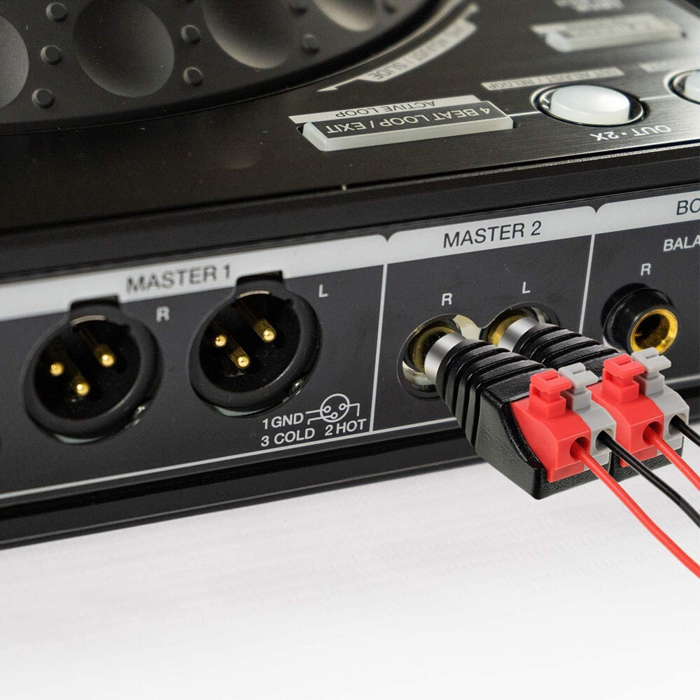 10Pcs Speaker Wire Cable to Audio Male RCA Connector Adapter Jack Plug