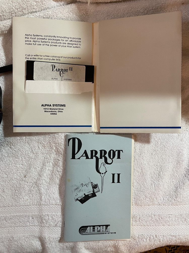 PARROT II - Atari 400/800 Computer Sound Digitizer/Recording Software w/ Sampler