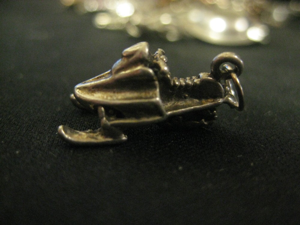 Sterling Silver Snowmobile Charm