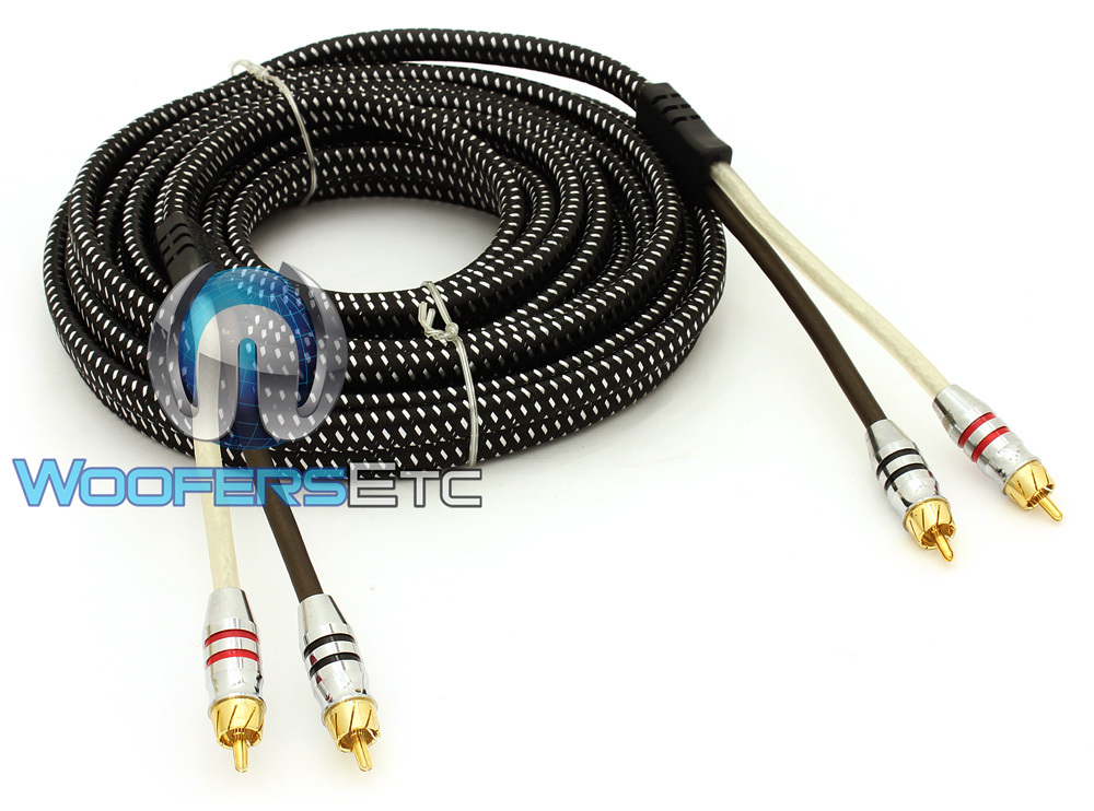 SUNDOWN AUDIO 20FT SAZ 2CHANNEL SOLID 100% OFC COPPER TWISTED RCA AMPLIFIER WIRE