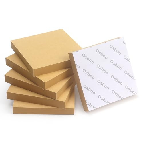 Sticky Notes 3x3 Self-Stick Notes Pads with 6 Bright Colors, Easy to Post for