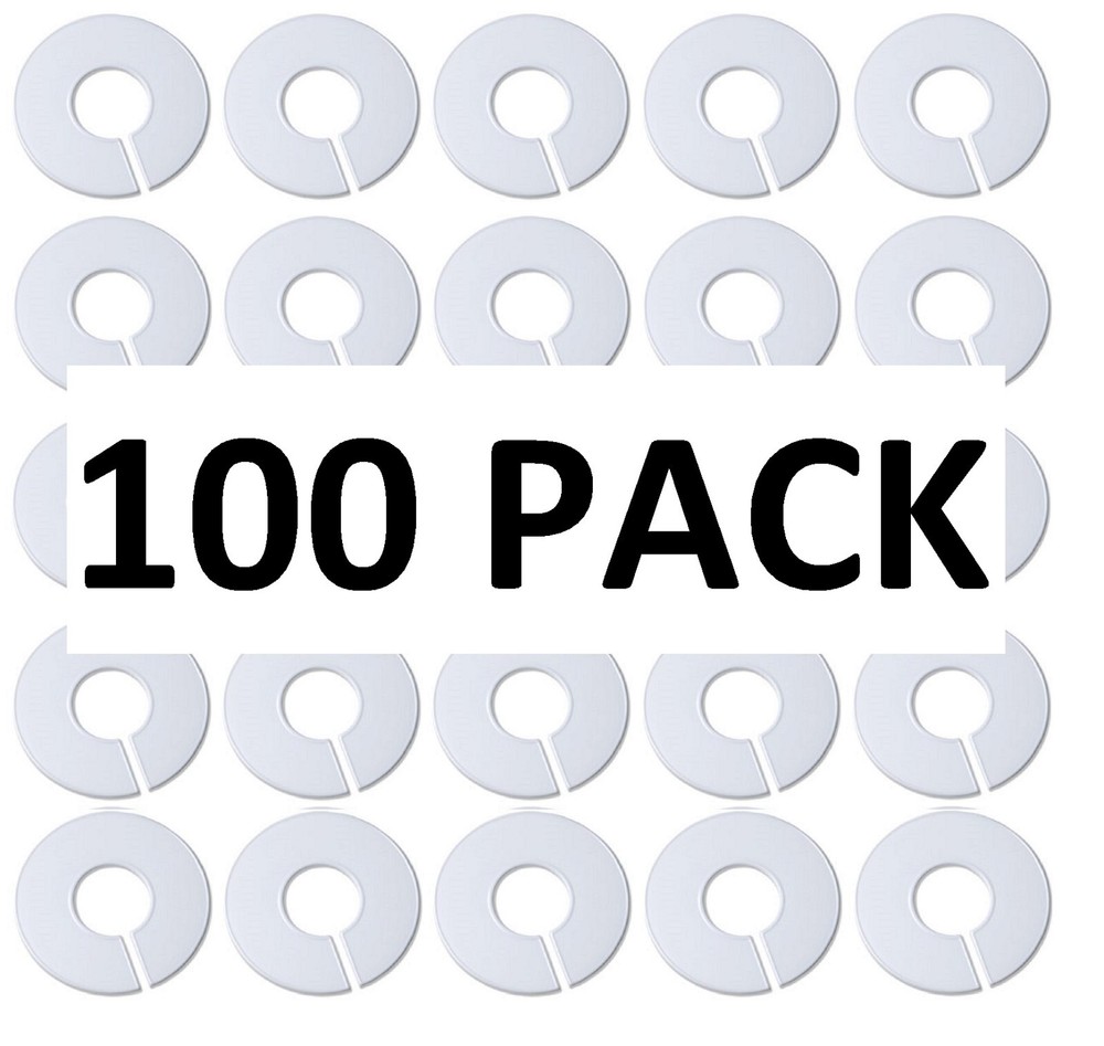 White Round Plastic Blank Rack Size Dividers (100pack)