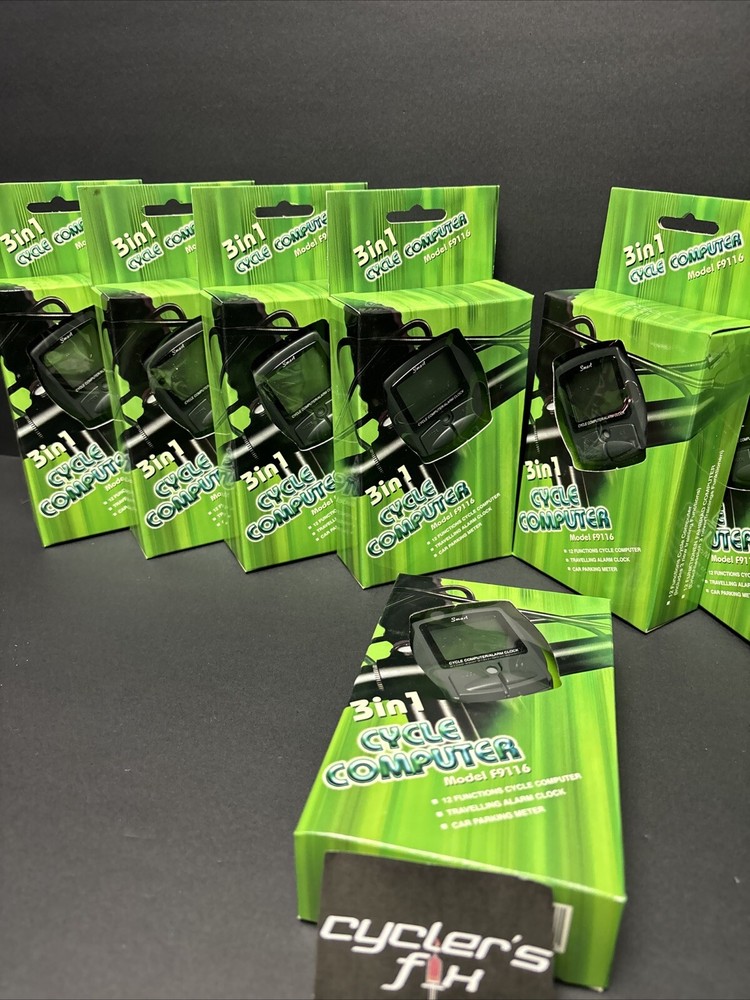 (10) Wired 12 Function Bike Cycling Computer Speedometer Tripmeter Odometer Time